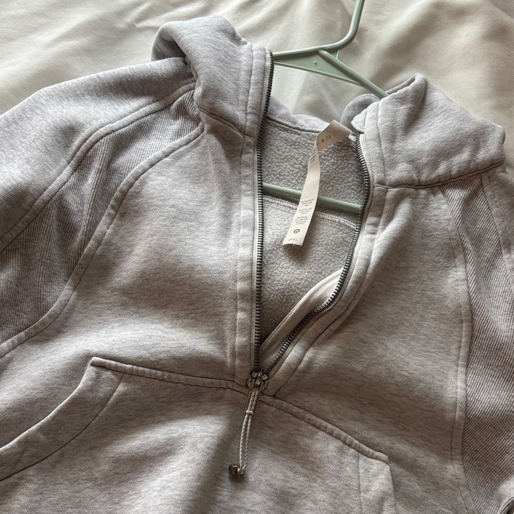 lululemon athletica Light Gray Half-Zip Hoodie